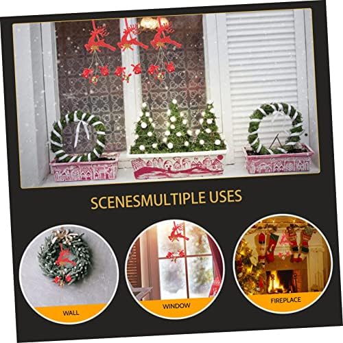 Tofficu Christmas Fawn Bells 3pcs Jingle Bell Ornamento Decorações de Natal Antler Tree Ornament Árvore