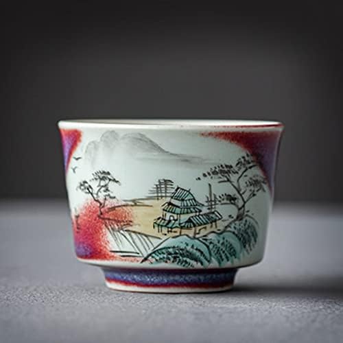 Dodouna Ceramic Tea Cup de porcelana pequena tigela de chá criativa pintada à mão Alterar o