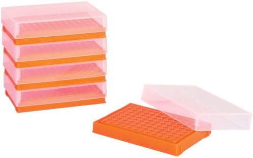 SP BEL-ART PCR Rack; Para tubos de 0,2 ml, 96 lugares, laranja fluorescente