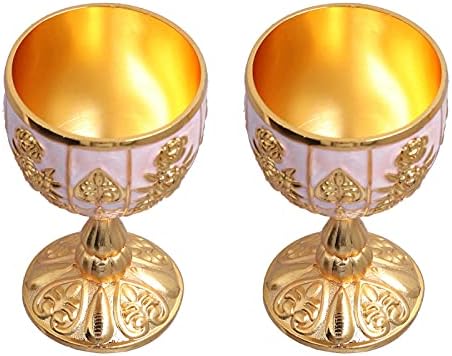 Goblet de ouro vintage, 2pcs European Goblete de alta qualidade Goblet Retro Ornamentos para Decoração de