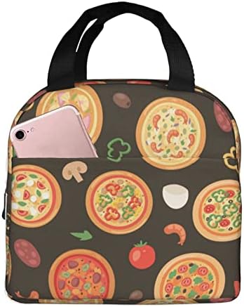 Lancheira de pizza mulheres pequenas sacolas mais frias lancheiras isoladas para garotas adolescentes lancheiras para homens para trabalho mais frio bolsa