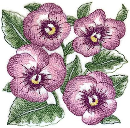 BeyondVision Flowers Custom Blooming Sketch [Plansies esboçados] Ferro bordado ON/Cost Patch [4,86 4,86] [Feito nos EUA]