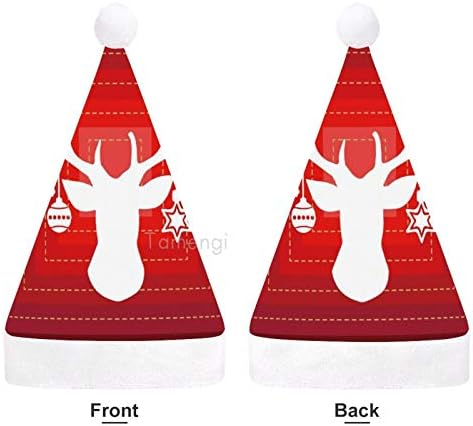 Chapéu de Papai Noel de Natal, Moose Head Christmas Decoração de Natal Chapéu de férias para adultos, Hats de Natal Unisex Comfort para o ano novo Evento de festa de férias festivas