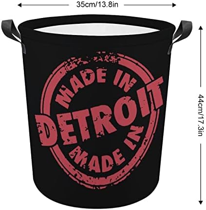 Feito na cesta de lavanderia de Detroit, cesto de roupas altas cestas com alças de armazenamento