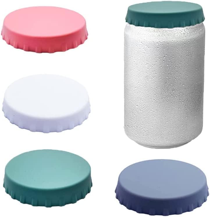 O refrigerante de silicone de 4 embalagem ou uma bebida pode tampa, fáceis de limpar e tampas de rolha sem