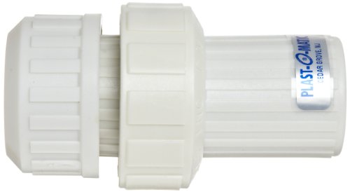 Plast-O-Matic VBM Series Series Polipropileno Válvula do disjuntor, para fêmea corrosiva e ultra-pura, 1 NPT fêmea