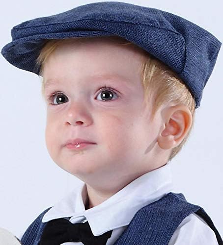 A&J Design Infant Baby Boy Gentleman Time com suspensório e chapéu de notícias 6-9 meses