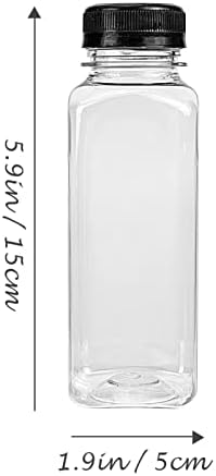IPETBOOM 8PCS Garrafa de suco de plástico Recipientes de bebida transparente Recipientes de suco reutilizável Copo