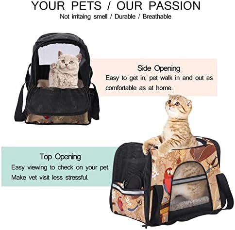 Pet Transportador Parrot Voyage Soft-sidate Pet Travel portadores para gatos, cães cachorros conforto
