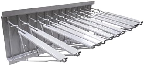 FixtUledisplays® Silver Pivot Wall Rack com cabides para plantas, planos, desenho 16743-NPF