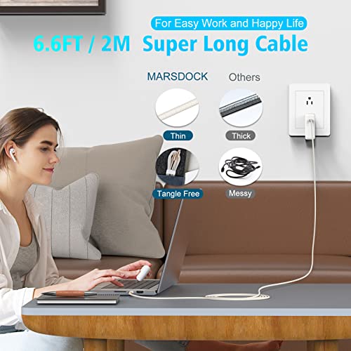 USB C a USB C Cabo 100W 6,6 pés, USBC tipo C Cabo de carregamento rápido para MacBook Pro, Mac Air, iPad Pro