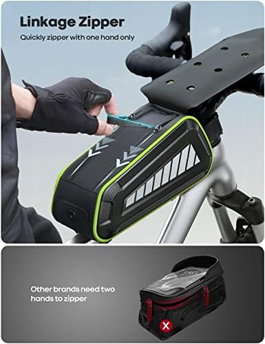 Bolsa de telefone de bicicleta lamicall - Saco de estrutura de bicicleta 1.8L, bolsa de suporte para