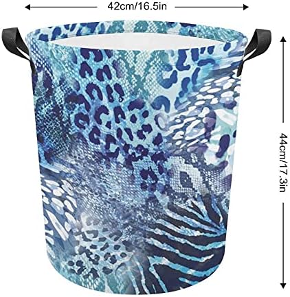 Foduoduo cesta de cesta de teal leopardo mistura mix azul leo coucha de roupas de banho com alças cesto