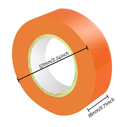 Xrkuu 6 rola fita elétrica laranja, 0,7 polegada x 32,8 pés fita de isolamento de PVC, fita elétrica adesiva