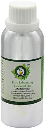 Labdanum Oil Essential Oil | Cistus ladaniferus | Labdanum Oil | para aromaterapia | Não diluído | puro natural | Vapor destilado | Grau terapêutico | 1250ml | 42oz por R V essencial