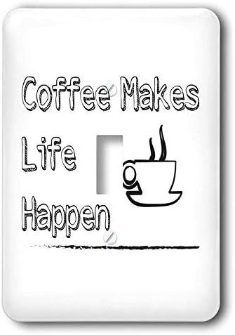 Citação de comerciante 3drose Carrie 3drose - imagem do café faz a vida acontecer - interruptor de alternância
