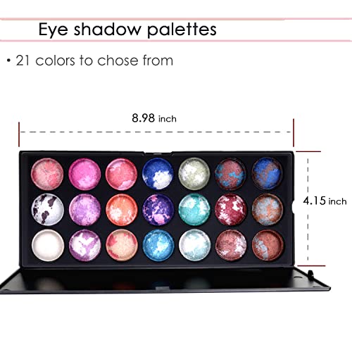 21 Color Everfavor Makeup Palette Shimmer Paletas de sombras assadas Sombras