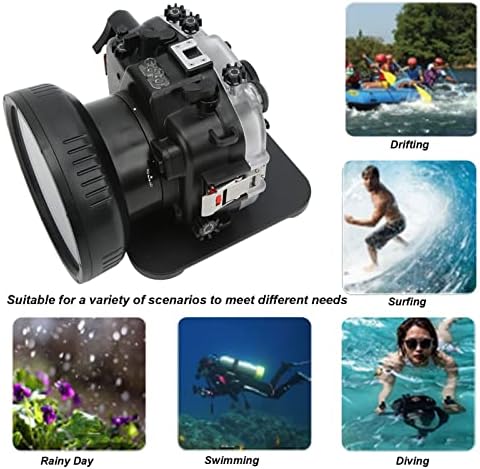 Habitação de mergulho de câmera, 40m de profundidade IPX8 Caixa de proteção à prova d'água à prova d'água para fujifilm, corpo XT4 com lente de 16 a 50 mm, 1855m