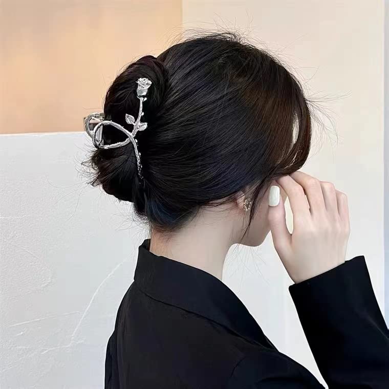 4 PCs Clipes de flor de flor de cabelos Liga da garra de moda de cabelos