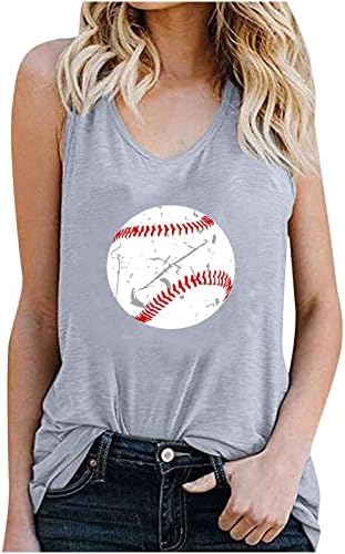 Tampas de treino de Racerback de verão para mulheres camisas de beisebol soltas FIT Baseball Gym Athletic Gircing Running Sleeless Yoga Tops