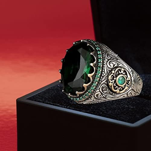 Anéis de amizade Anel Pacotes para mulheres Ringdiamond Saphire Diamond Green Ring Ring Gift Round Gream Peda