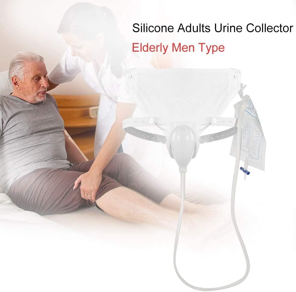 ZBJH Sistema de vantagem portátil reutilizável Coletor de urina de silicone com 2 sacos de cateter de urina, para o homem idosos 23.4.23