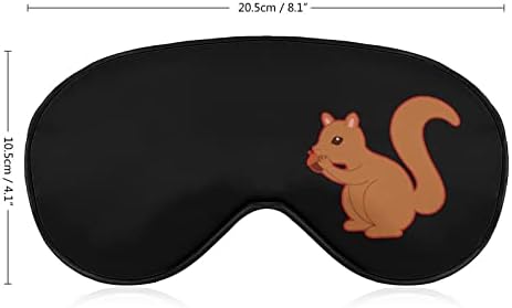 Engraçado Squirrel Sleep Máscara para os olhos Tampas de olho macio bloqueando luzes vendidas com alça ajustável
