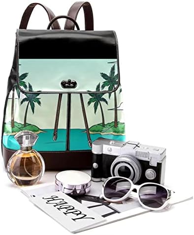 VBFOFBV UNISSISEX Adult Backpack Com para Trabalho de Viagem, Summer Holiday Beach Ocean Island
