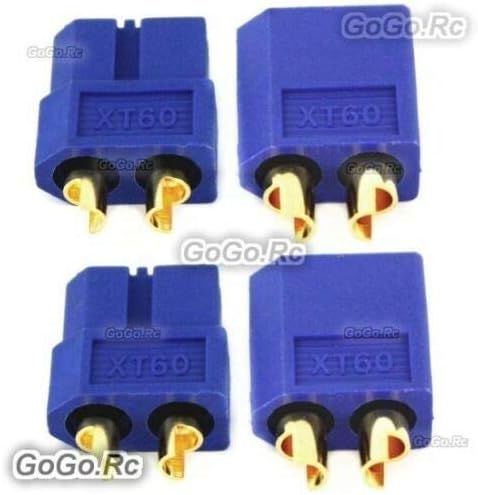 Gogorc 10 pares xt60 conectores de bala plugues masculino e feminino para rc lipo bateria azul