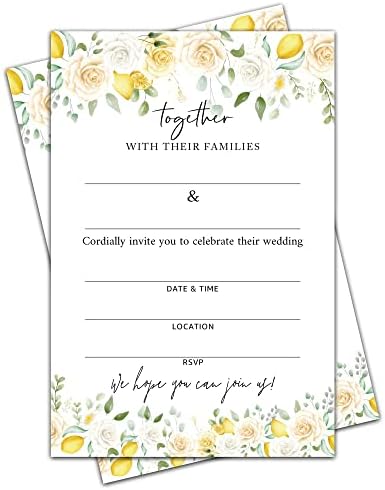 Cartões de convite de casamento com envelopes - preenchimento floral em aquarela no chuveiro em branco Cartões