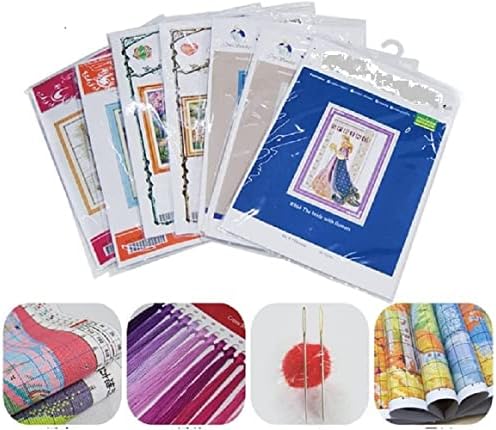 ARazadr Stitch Stitch Kits contados para decoração de parede em casa 11ct 3 fios de tecido pré-impresso o kit de agulha de artesanato de arte de costura para crianças para iniciantes adultos 11,81 × 15.75 polegadas