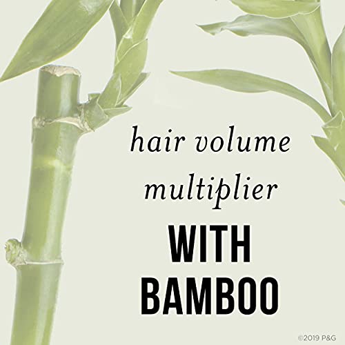 Shampoo Volumizador Pentene com bambu, nutriente mistura o multiplicador de volume de cabelo para cabelos finos, 9,6 fl oz, pacote de 4