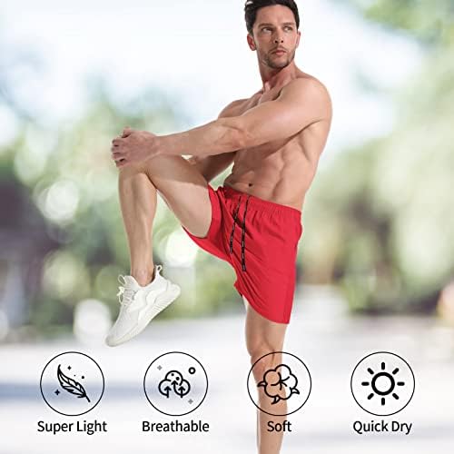 Shorts de ginástica VPOs para homens 5 polegadas - shorts atléticos leves para homens de treino