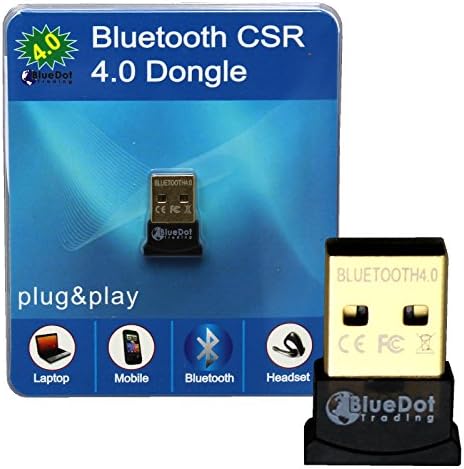 Bluedot Trading Mini Bluetooth Smart Adaptador de dongle de baixa energia, CSR 4.0 CSR4.0 Compatiante,