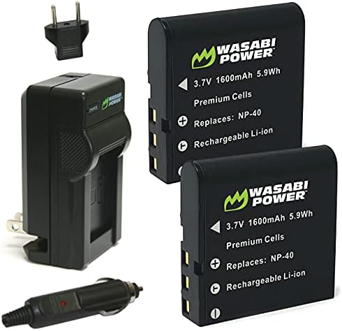 Bateria de energia e carregador Wasabi para Kodak LB-060 e Kodak AZ361, AZ362, AZ421, AZ422, AZ521, AZ522, AZ525,