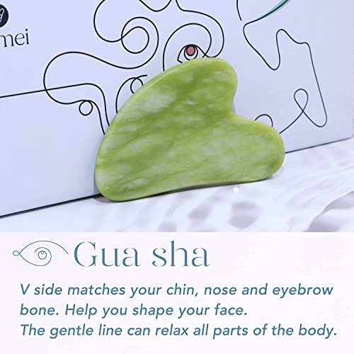Baimei Facial Ice Roller e Gua Sha Skin Care Ferramentas, Ferramentas de massagem de resfriamento para rosto e corpo, reduz as rugas e inchaço