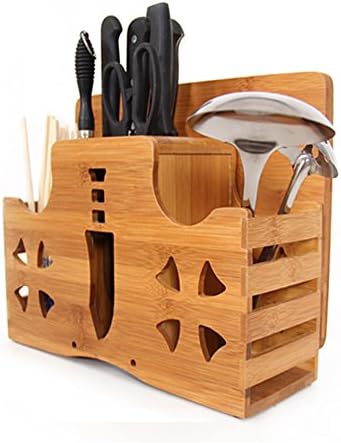 Kihappy Home Kitchen Premium Bamboo Wooden Knife Block Stand Stand Set