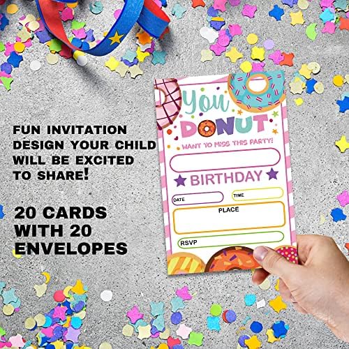 Donut Grow Up Party Birthday Party Invitation Cards, doces comemora