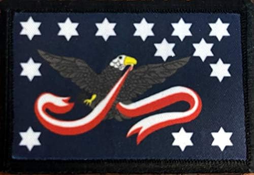 Patch do moral da bandeira de uísque dos EUA. 2x3 gancho patch. Redhaedtshirts feitos nos EUA