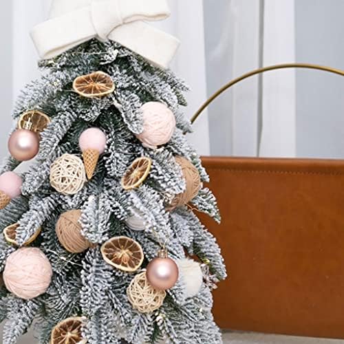 Indyah Christmas pré-iluminada planta de neve Férias artificiais Natal, mini árvore de natal de mesa, adequada para casa, escritório, decoração de festas/e/45cm