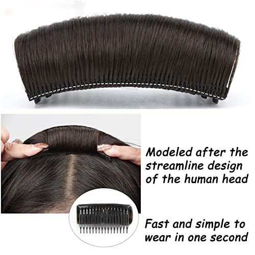 Mdrtirim Hair Bun invisível clipe de cabelo falso bump It Volume Base de cabelo fofo para cabelos