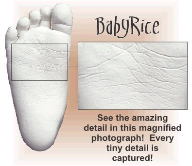 Babyrice New Baby Casting Kit com quadro de tela 3D preto de 6x5 Montagem/Montagem Rosa/Backing Branco/Pintura