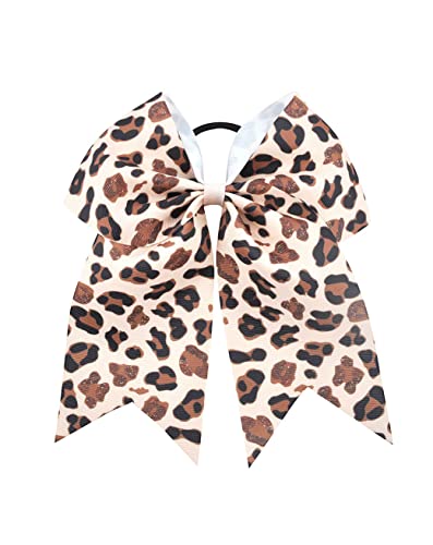 Cheer Leopard Cheel Bow for Girls Cheetah Ponytailt Holder Bowknot Leopard Hair Hair Ring Tie Phb01