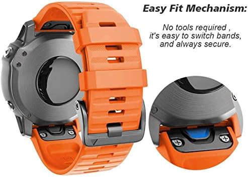 SNKB 5pcs 26 mm Strapa de banda de relógios rápida de 22mm para Garmin Fenix ​​7 7x 7s 6x Pro Watch EasyFit Wrist Strap para Fenix ​​6 Pro Smart Watch