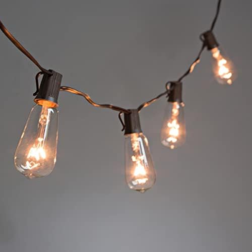 Lâmpadas de lâmpadas de lâmpada de vidro transparente de 25 pacote, lâmpadas de lâmpada de vidro transparente, lâmpadas de base 7W E17 para luzes de cordas externas, branco quente