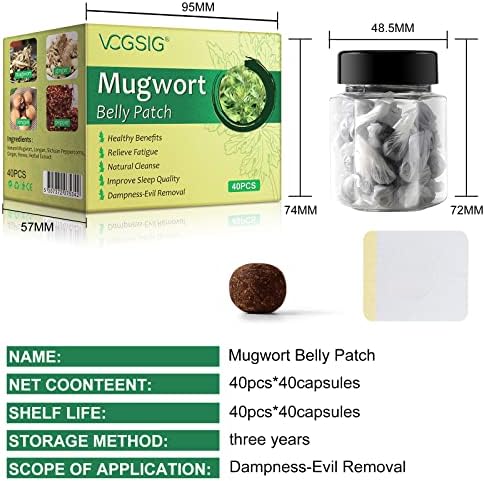 Repassado da barriga de mugwort, pílulas de essência de wormwood naturais, adesivo de madeira para
