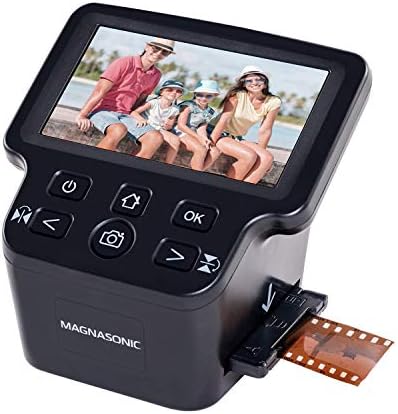 Magnasonic all-in-one 24mp Scanner de filme com tela grande de 5 e hdmi, bandeja longa porta de filme negativa