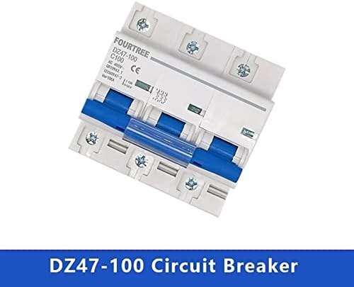 Liugou 1pcs disjuntor DZ47 63A 80A 100A 125A MCB 10KA de alta capacidade de ruptura Miniatura interruptor