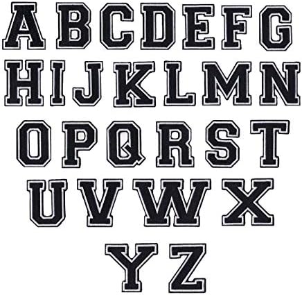 Letra do alfabeto patches a a z | Ferro em | Costurar | Apliques | Bordado | DIY | Letas do time do colégio para nomes | A B C D E F G H I J K L M N O P Q R S T U V W X Y Z