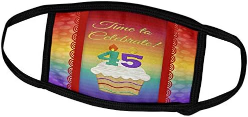 3drose Beverly Turner Aniversário Convite Design - Cupcake, Velas de Número, Time, Celebre 45 anos Convite